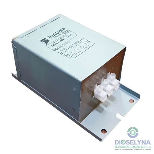 BALASTRO REACTOR VAPOR DE SODIO 250W 220V 60Hz INADISA