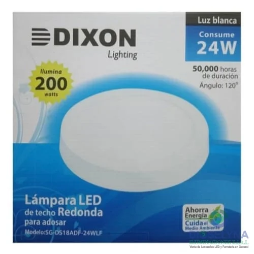 LAMPARA LED DE TECHO REDONDA PARA ADOSAR SG-DS18ADF 24W DIXON