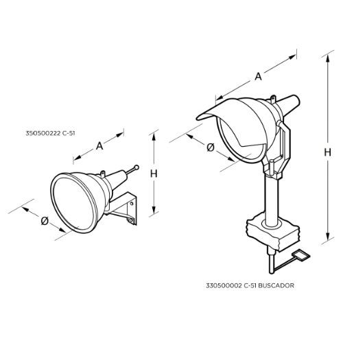 REFLECTOR BUSCA PERSONAS C-51 400W JOSFEL