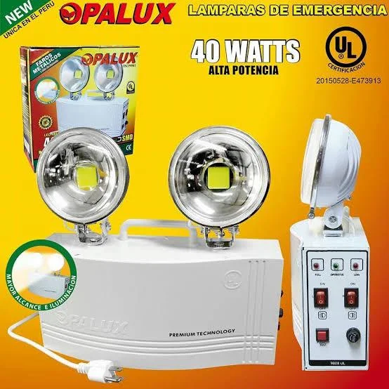 LAMPARA DE EMERGENCIA DE METAL 40W OPALUX