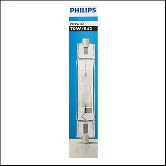 LAMPARA HALOG. METALICO DOBLE CONTACTO 70W RX7S 842 MHN-TD PHILIPS