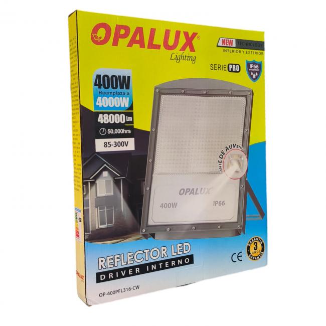 REFLECTOR LED OP-400PFL316-CW 400W IP66 7200K 85-300V OPALUX