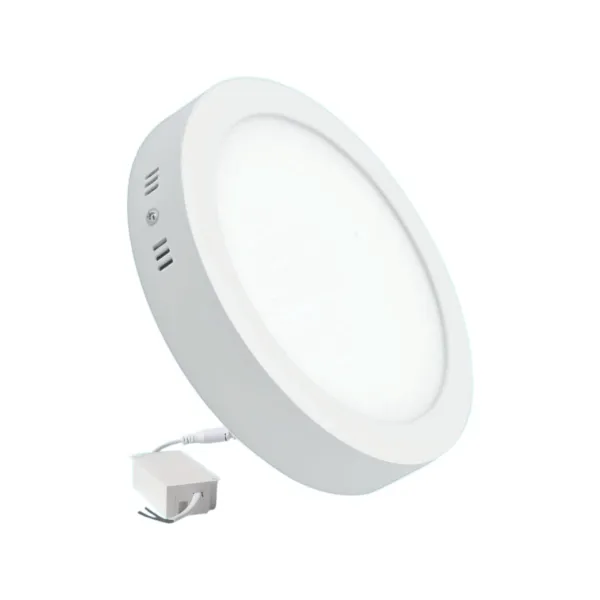 Luminaria LED plafón circular de 18W con luz blanca neutra de 4000K y protección IP20 de Atlantic Lighting, ideal para la iluminación de hogares, oficinas y espacios interiores.
