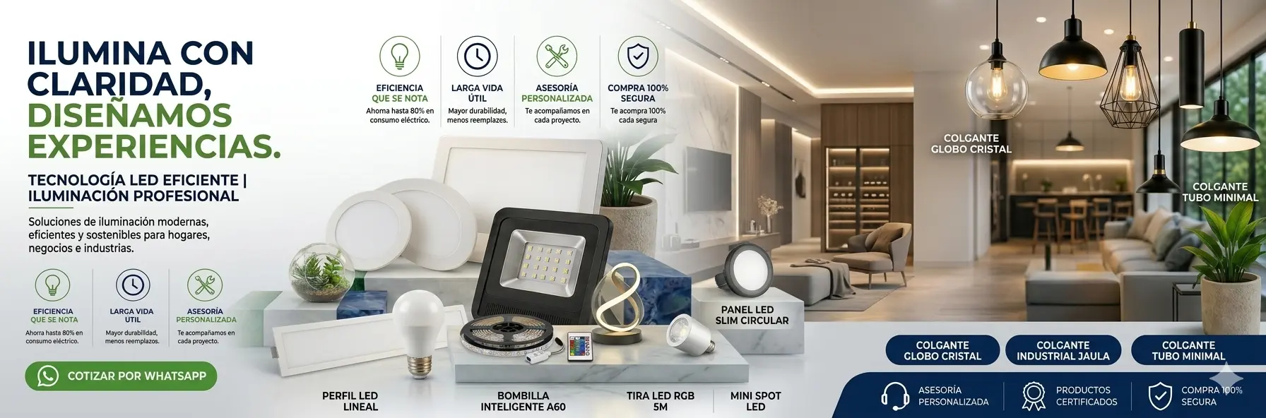 Compra luminarias LED en Lima: modernas para cada espacio