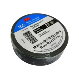 CINTA AISLANTE TEMFLEX 155 VINILO 3/4 X 18MTS NEGRO 3M