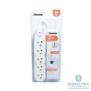 EXTENSIÓN 5 TOMAS UNIVERSAL + TIERRA 3MTS BTICINO