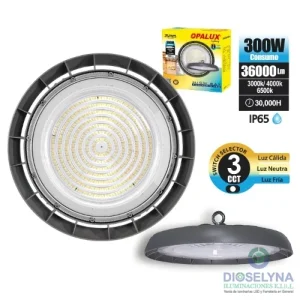 LUMINARIA HIGH BAY LED 300W TRICOLOR OPALUX