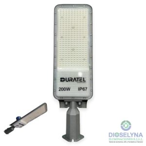 LUMINARIA PASTORAL LED CON FOTOCELDA 200W IP67 6500K DURATEL
