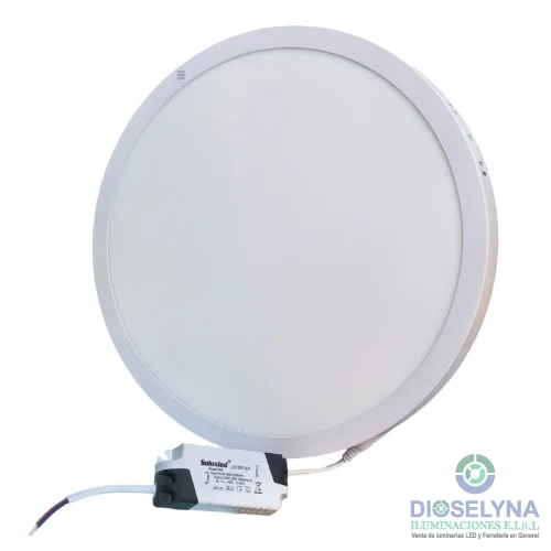 Panel LED circular 36W luz blanca 6500K adosable Soluxled para techo