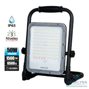 REFLECTOR LED PORTATIL RECARGABLE 50W OPALUX