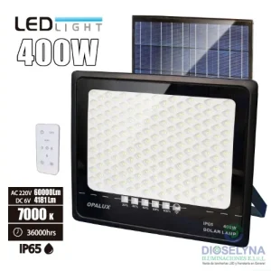 REFLECTOR SOLAR LED 400W IP65 7000K 4,181 LÚMENES OPALUX