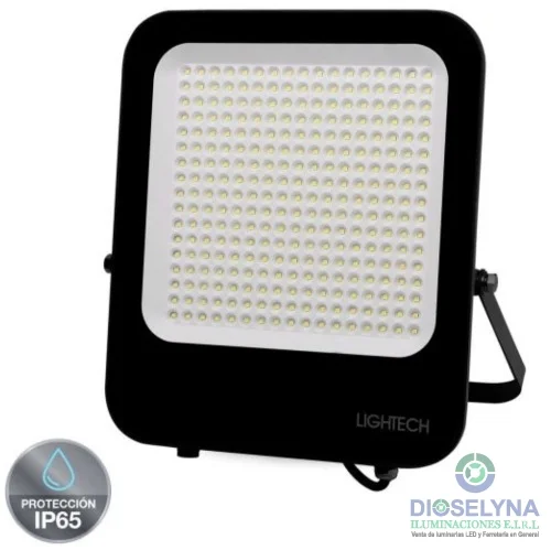 Reflector LED Eco 200W LIGHTECH negro 6500K luz blanca IP65