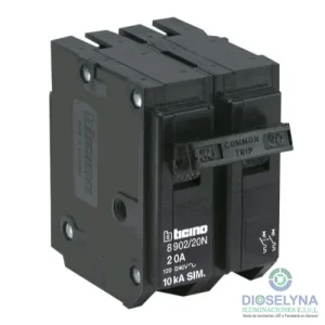 INTERRUPTOR AUT TERMOMAGNETICO DE ENGRAMPE 2P 20A 120/240VAC 10K BTICINO