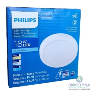 PANEL LED DE SOBREPONER DL252 18W 6500K 110-240V PHILIPS