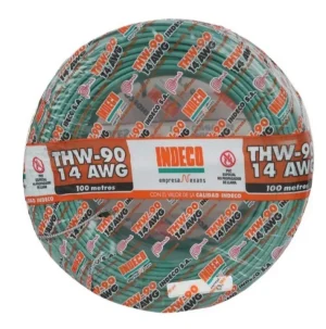 CABLE ELECTRICO THW-90 14 AWG X 100 M VERDE INDECO