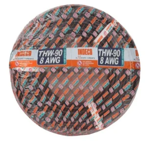 CABLE ELECTRICO THW-90  8 AWG 7 HILOS NEGRO X 100 M INDECO