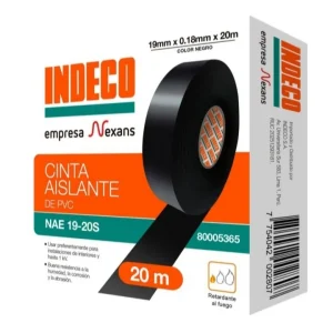 CINTA AISLANTE ANTIFLAMA NEGRA 600 V 3/4» 20 MTS NEX-TAPE INDECO