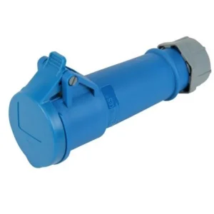 TOMA AEREO 16 AMP 2P+T 250V AZUL 6H IP44 MENNEKES