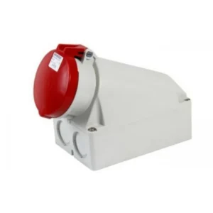 TOMACORRIENTE VISIBLE 63A 3P+T 415V ROJO 6H IP44 MENNEKES