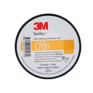 CINTA TEMFLEX 1700 3M C/NEGRO 3/4» X 18M – NEGRO