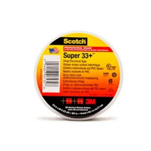 CINTA AISLANTE SCOTCH DE VINILO SUPER 33 +,19MM x 20X1M100 EN CAJA.