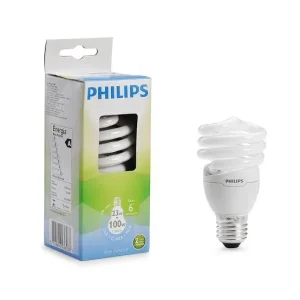 FOCO AHORRADOR ESPIRAL ECO TWISTER 23W E27 LUZ BLANCA PHILIPS