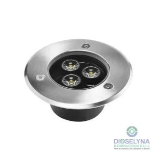 SPOT EMPOTRABLE PARA PISO LED 3W 3000K PLATEADO OSLER