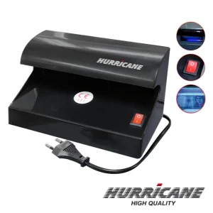 DETECTOR DE BILLETES HURRICANE POTENTE LUZ ULTRAVIOLETA (1X4W) 220VAC 60HZ CARCASA ABS DE ALTO IMPACTO