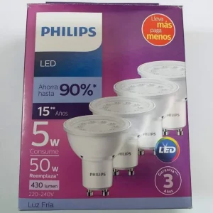 DICROICO  LEDspot GU10 5-50W 865 36D 220-240V PAK DE 4UND PHILIPS
