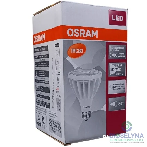 LAMPARA LED PAR30 28W 4000K 30D E27 100-277V OSRAM