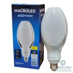 LÁMPARA LED BULB OVOIDE BTM-40W 6500K E27 MACROLED