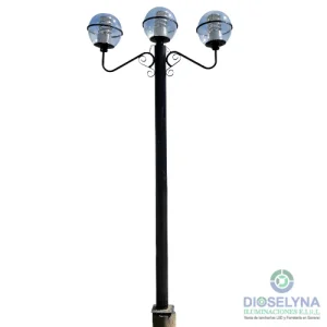POSTE DE FIERRO GALVANIZADO PARA FAROLAS