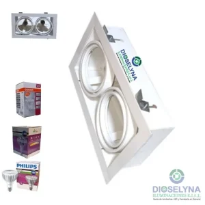 LUMINARIA SCRABBLE PARA LÁMPARAS LED PAR30 2X28W E27 220V OSLER