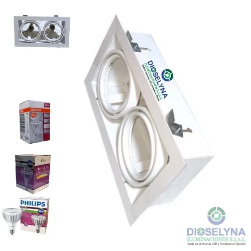LUMINARIA SCRABBLE PARA LÁMPARAS LED PAR30 2X28W E27 220V OSLER