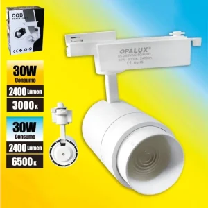 LED TRACK LIGHT 30W 3000K/6500K PARA RIEL 85-260V OPALUX