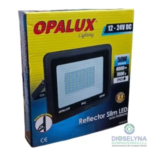 REFLECTOR 12-24V DC 50W IP65 4000 LÚMENES OPALUX
