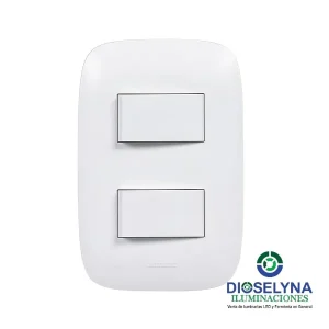 interruptor doble 3 vias blanco 250v 10a bticino domino sencia para control desde 2 puntos