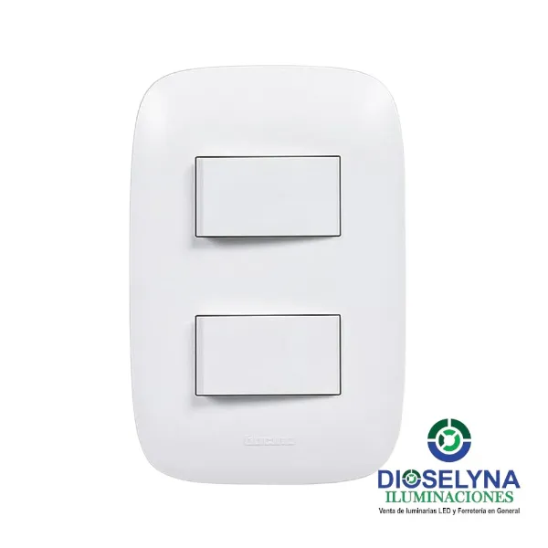 interruptor doble 3 vias blanco 250v 10a bticino domino sencia para control desde 2 puntos