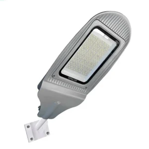 Luminaria LED Opalux de 150W con fotocelda integrada, flujo luminoso de 13500 lúmenes, luz blanca 6500K, protección IP65 y voltaje de operación 185-265V para alumbrado exterior.