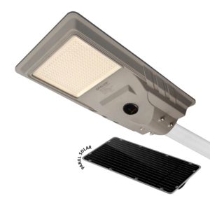 Luminaria Solar LED 500W Panel Incorporado IP66 Sensor Movimiento OPALUX