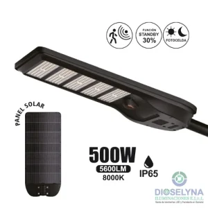 Pastoral LED solar 500W Opalux con sensor microondas y fotocelda 30%