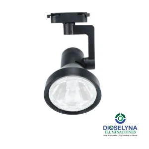 Spot Para Riel Embutir E27 PAR30 Negro Cemlighting