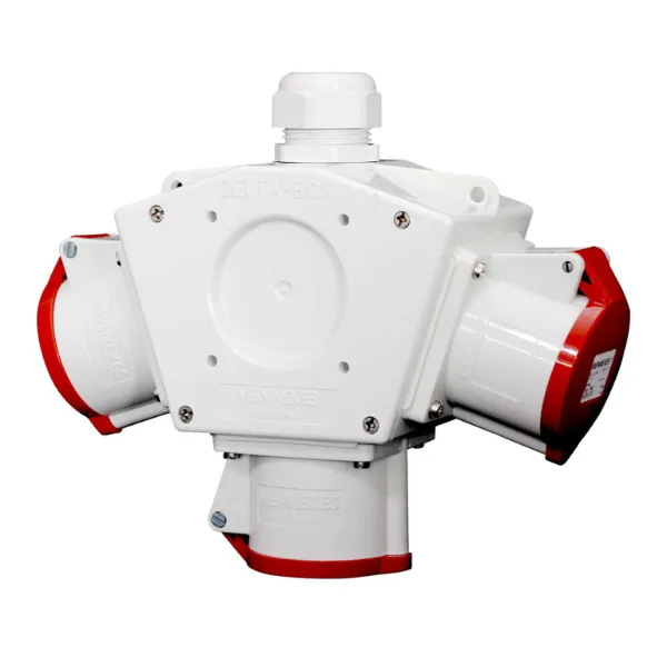 tomacorriente triple aereo pulpo 32a 3p t 415v rojo ip44 mennekes para equipos industriales