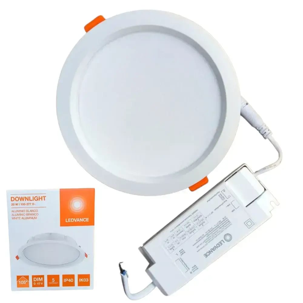 Downlight LEDVANCE 20W 4000K regulable DIM con driver incluido