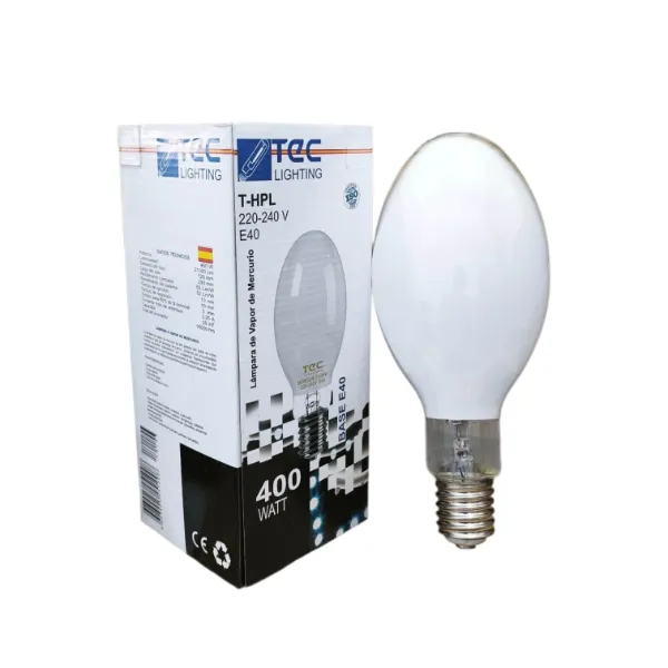 Lampara vapor mercurio 400W E40 TEC Lighting T-HPL 220-240V 21000 lúmenes alumbrado público